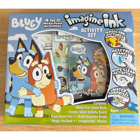 Bluey Imagine Ink 4-in-1 Activity Box Set By Bendon Mess Free Magic Ink NEW - Picture 1 of 7